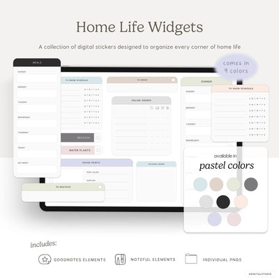 Home Life Widgets in Pastels KDigitalStudio