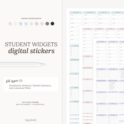 Student Widgets in Pastels KDigitalStudio