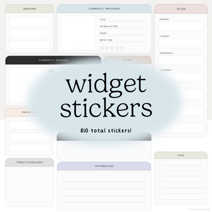 widget digital stickers are perfect for digital planning