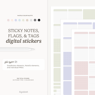 Sticky Notes, Flags, and Tags (Pastels) KDigitalStudio