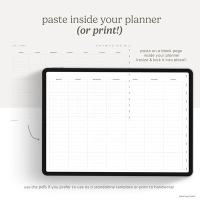Planning Essentials Templates for Cyberry KDigitalStudio