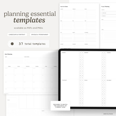 Planning Essentials Templates for Cyberry KDigitalStudio