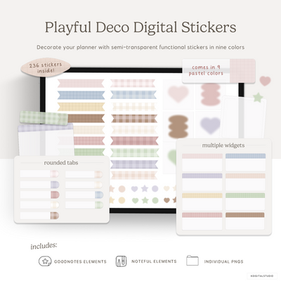 Playful Deco Digital Stickers