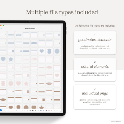 Playful Deco Digital Stickers