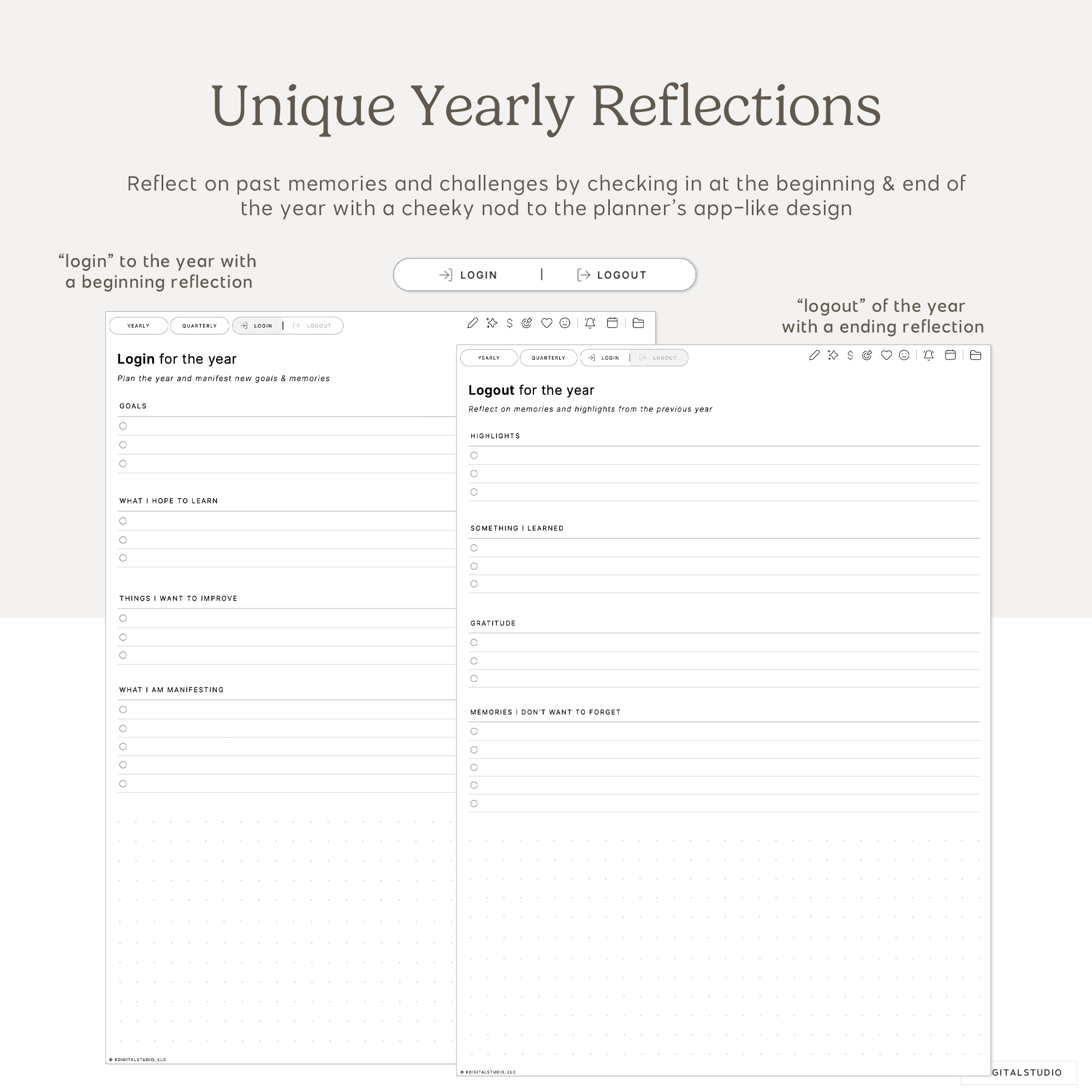 Cyberry 2026 Digital Planner in Portrait