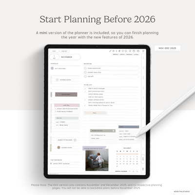 Cyberry 2026 Digital Planner in Portrait