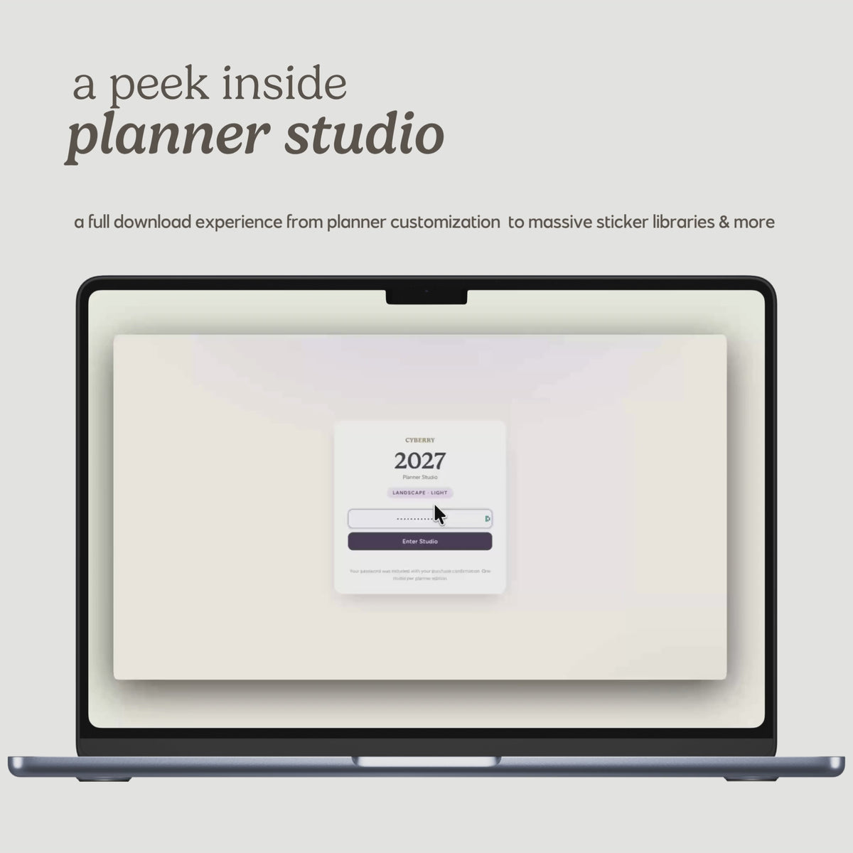 Cyberry 2027 Digital Planner in Portrait (Light Mode) KDigitalStudio