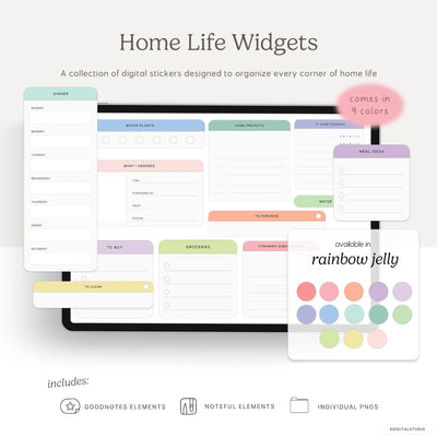 Home Life Widgets in Rainbow Jelly KDigitalStudio