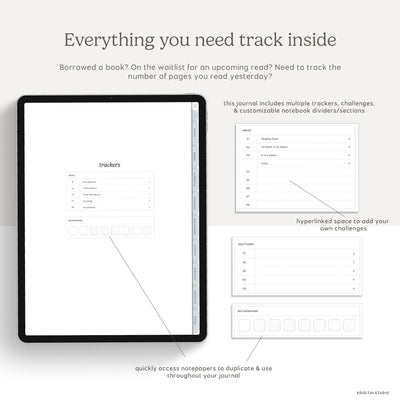 Digital Reading Journal (with Smart Shortcut!) KDigitalStudio