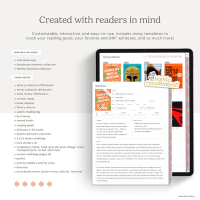 Digital Reading Journal (with Smart Shortcut!) KDigitalStudio