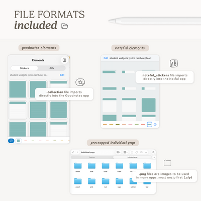 Sticky Notes, Flags, and Tags (Retro Rainbow) KDigitalStudio