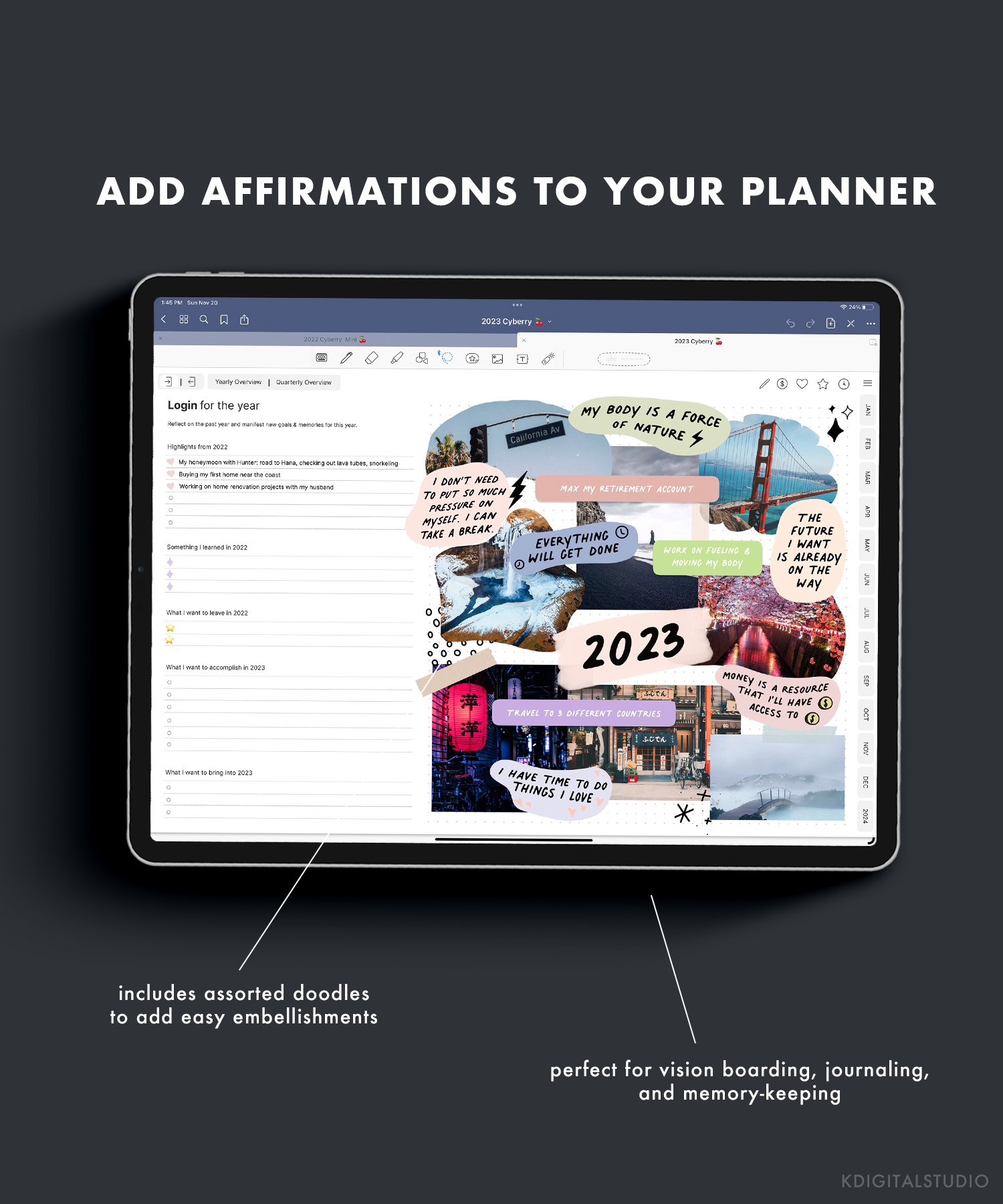 Pegatinas digitales Mantra de afirmación