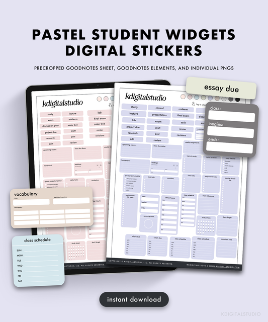 Pastel Student Widgets