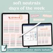 Pegatinas digitales de días de la semana