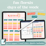 Pegatinas digitales de días de la semana