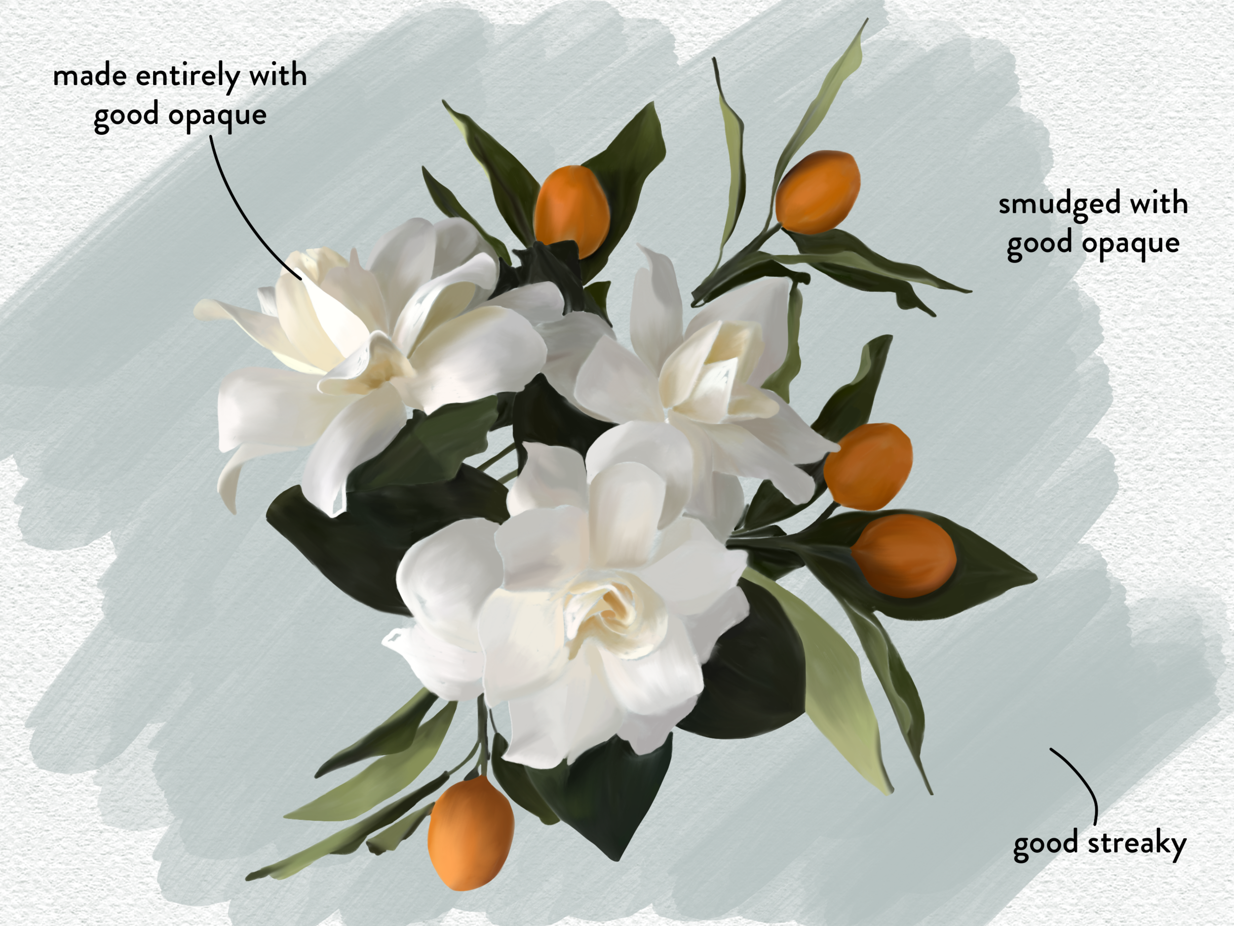 Buen conjunto de pinceles Gouache Procreate