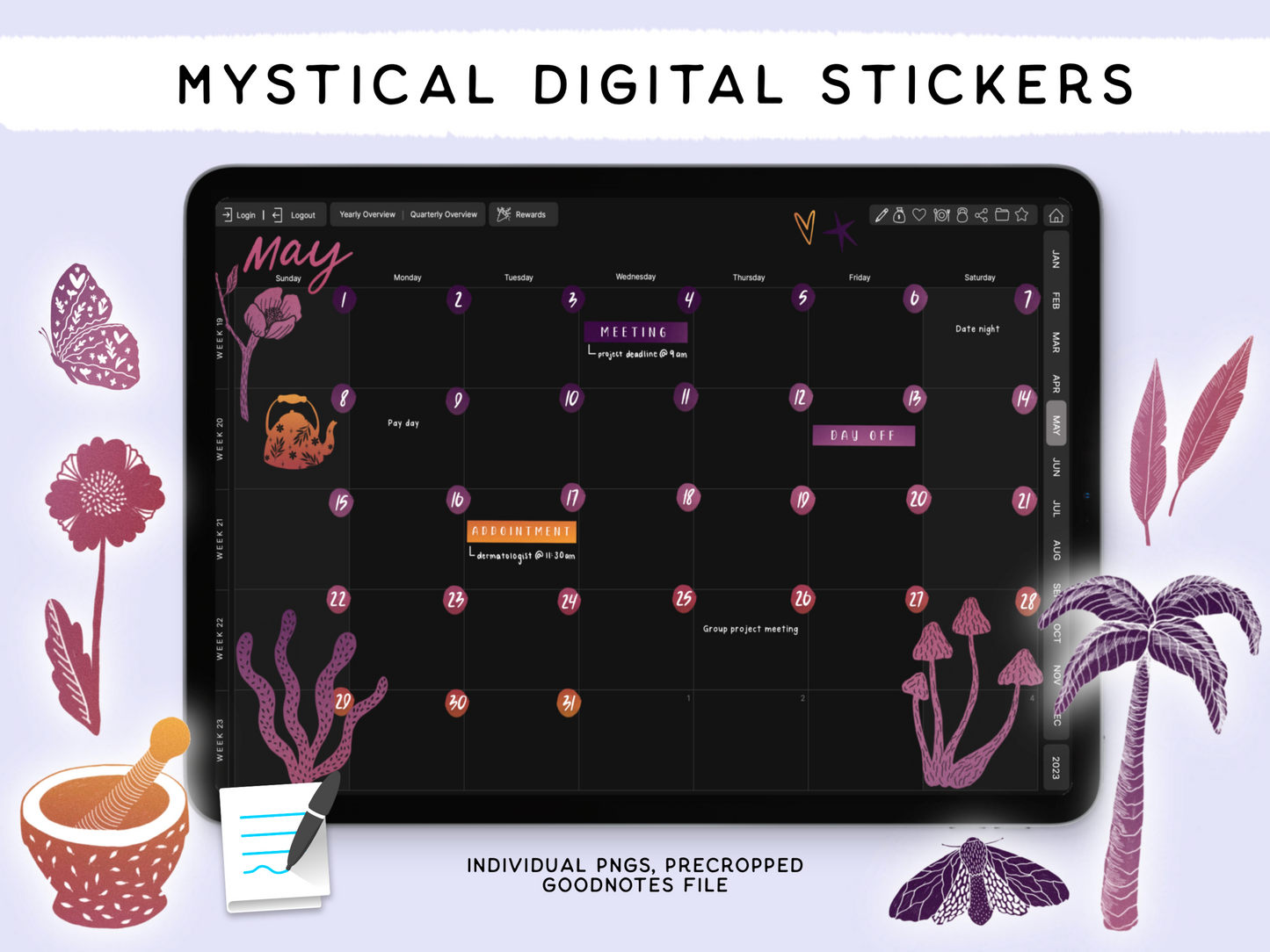 Mystical Digital Stickers