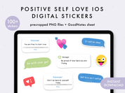 Pegatinas digitales iOS de amor propio