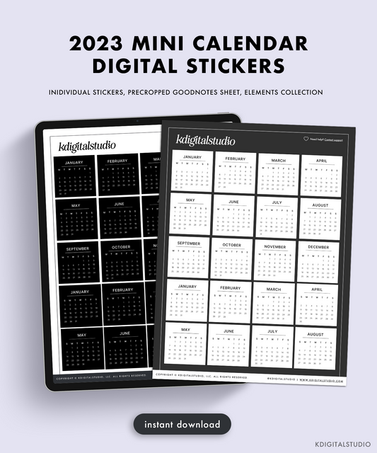 Mini Calendars 2023 (Square)