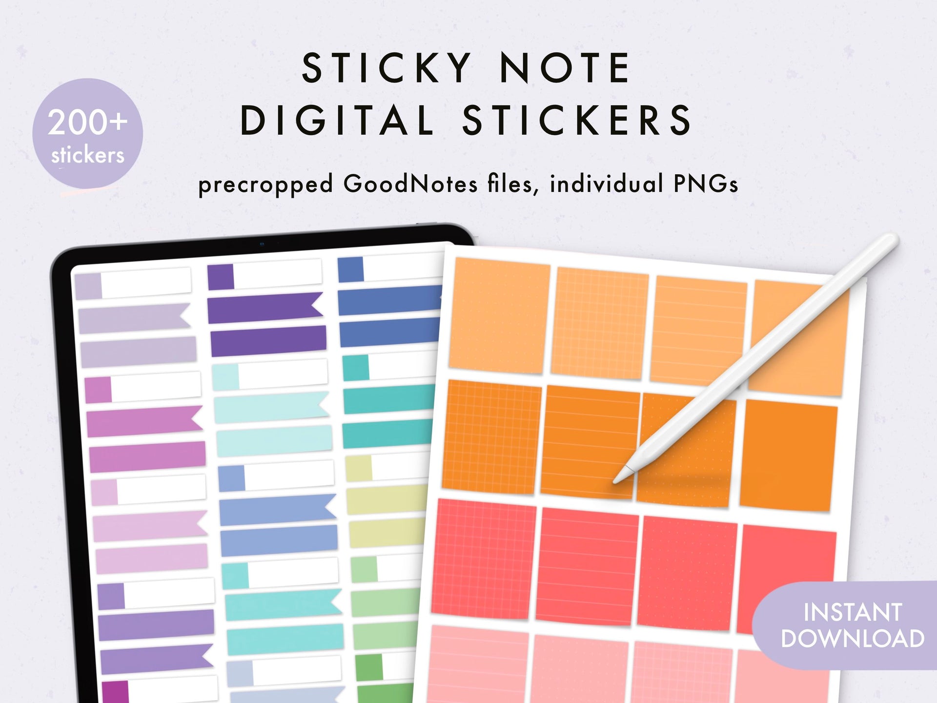 Digital Stickers - Vintage Daisies Sticky Notes - Digital Graphique