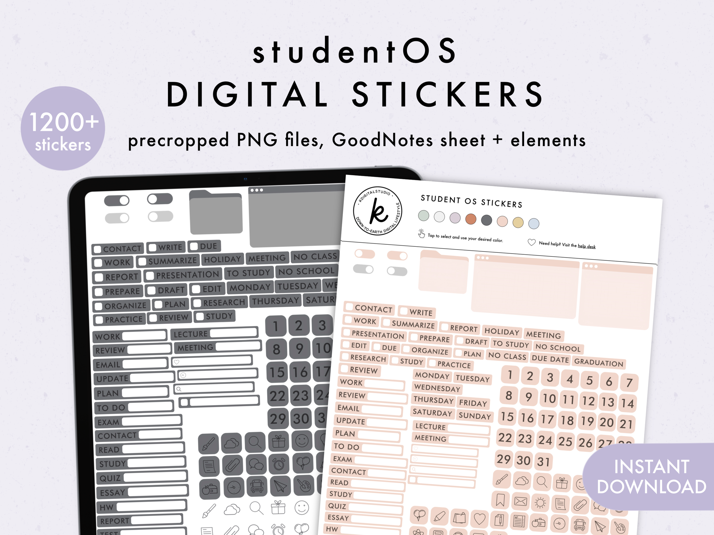Student Numbers Stickers