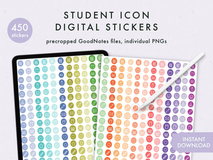 Student Icon Digital Stickers