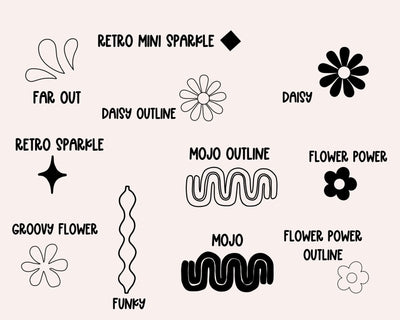 70s Lettering Brush and Stamp Set for Procreate KDigitalStudio