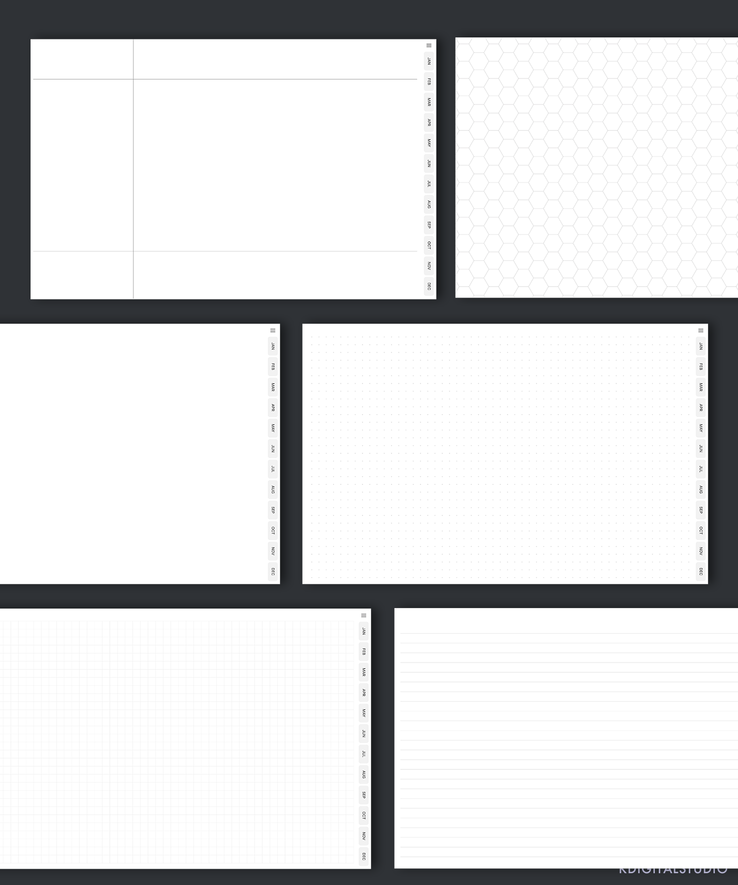Planificador digital diario para profesores sin fecha